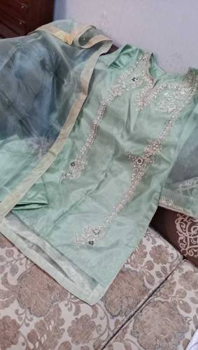 fancy suit with free matching khusa 