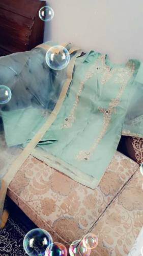 fancy suit with free matching khusa 