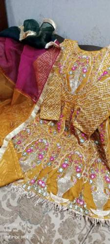 3 piece fancy suit with free matching khusa 