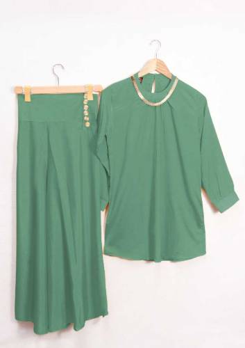 2pc stitched chain top with Palazzo 