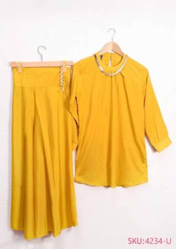 2pc stitched chain top with Palazzo 