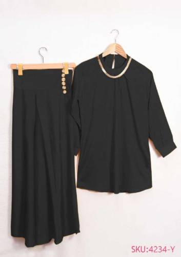 2pc stitched chain top with Palazzo 