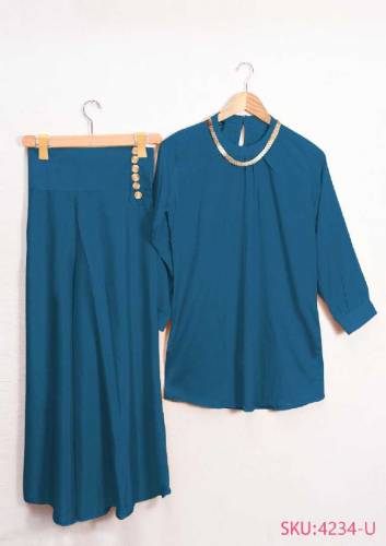 2pc stitched chain top with Palazzo 