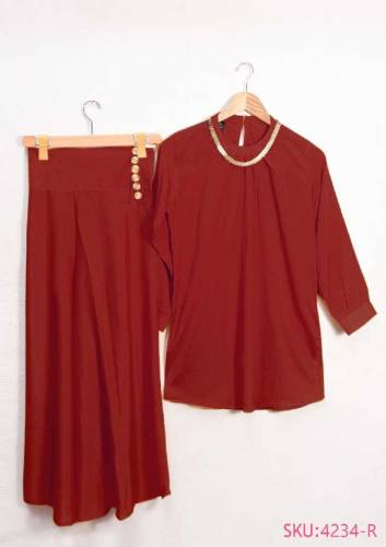 2pc stitched chain top with Palazzo 