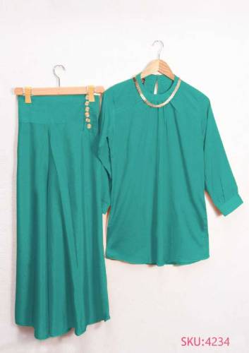 2pc stitched chain top with Palazzo 