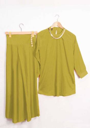 2pc stitched chain top with Palazzo 