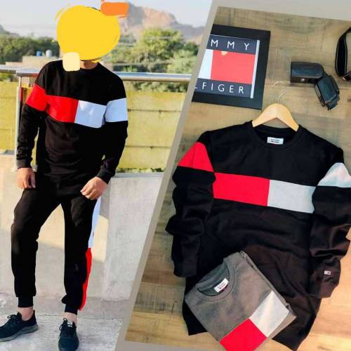 2pcs Men Stiched Polyester Printed Track Suit