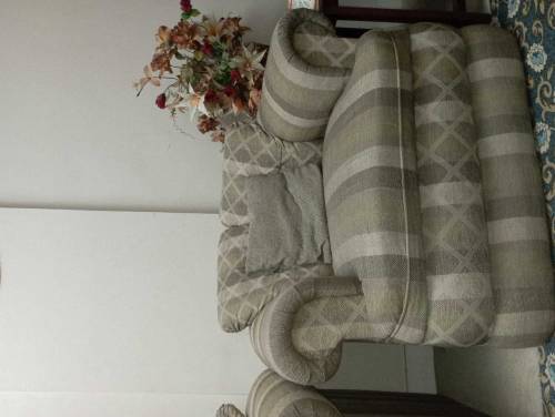 7 Seater sofa set in jute fabric.