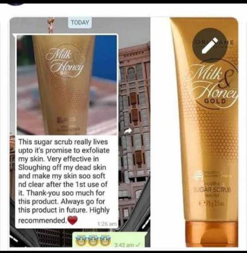 ORIFLAME Milk & Honey Gold Smoothing Sugar Scrub