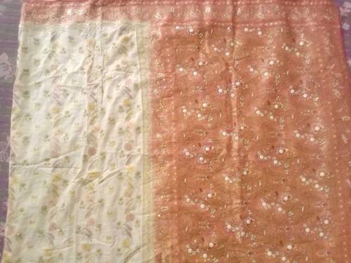 Bridal indian saarie l-brown 