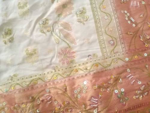 Bridal indian saarie l-brown 