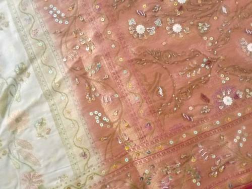 Bridal indian saarie l-brown 