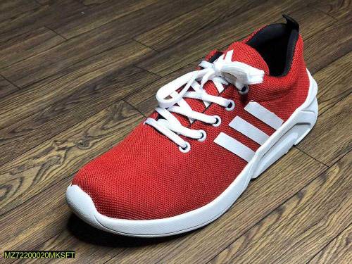 M.K Soft Comfortable Men's Shoes On Synthetic Material SNOO1, Red