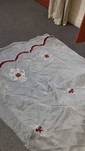 organza and net curtains embroidered 