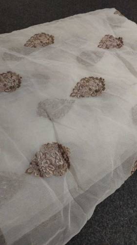 organza and net curtains embroidered 