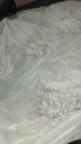 organza and net curtains embroidered 