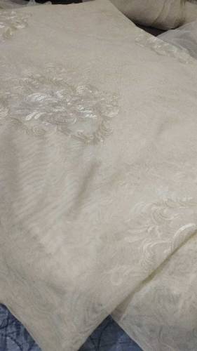 organza and net curtains embroidered 