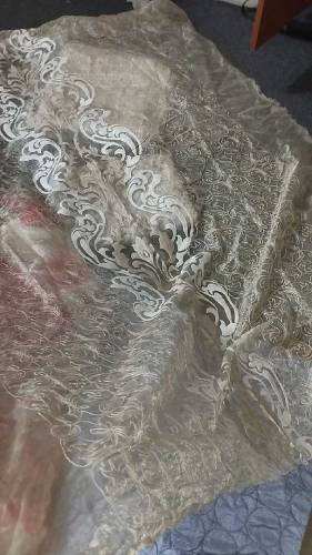 organza and net curtains embroidered 