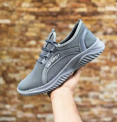 Men's Casual Breathable  Fashion Sneakers - Black &Grey 