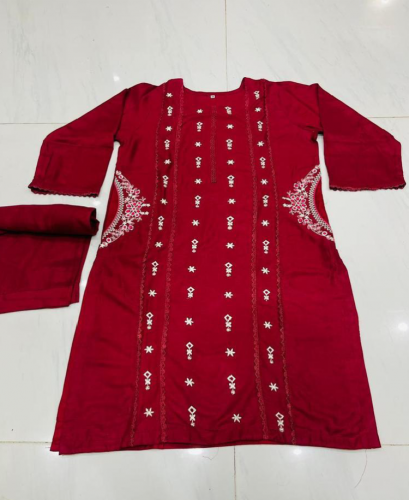 2pc stich embroidery suit