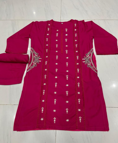 2pc stich embroidery suit