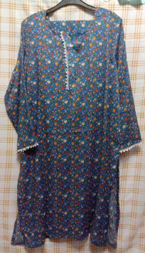 Pure Malai lawn shirt withSame trouser 2pis suiteStitching Facility Al