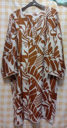 Pure Malai lawn shirt withSame trouser 2pis suiteStitching Facility Al