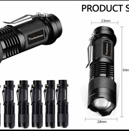 Most powerful LED flashlight 3 modes Zoomable tourch outdoor waterprof