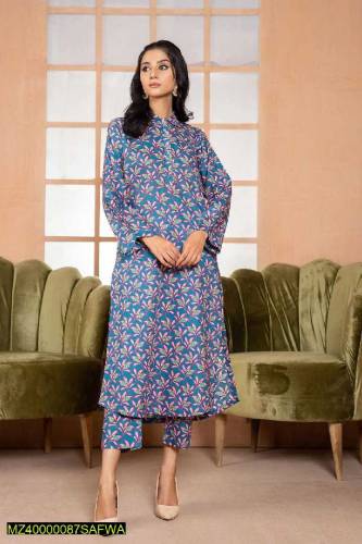 lawn printed unstitched dress 