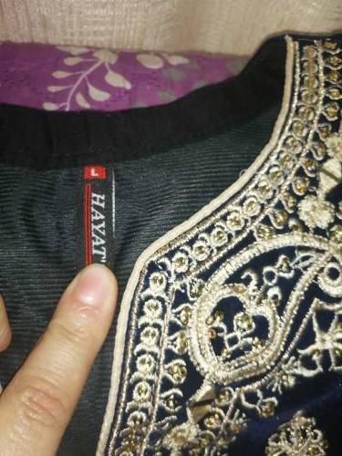 velvet shirt embroidered with mirror work large size 
