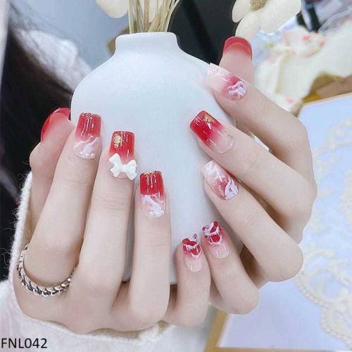 FNL042 PNA Square Rounded Nail Set 24Pcs - FNL