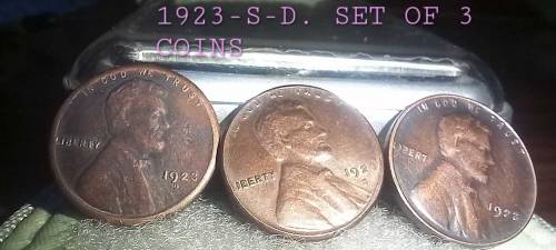 American 1923, 1923s,1923d, Lincoln Pennies set of 3 old coins