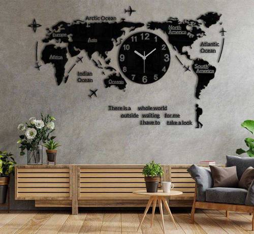World Map design Wall Clock 