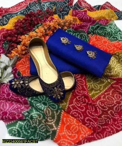 •  Fabric: Silk•  Pattern: Plain•  With Free Khussa•  Available Khussa