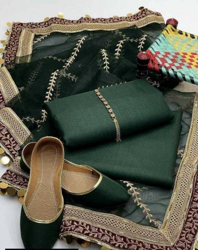 *3Pcs Festive Unstitched Suit*