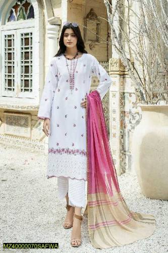  Fabric: Lawn Premium White Embroidery Front