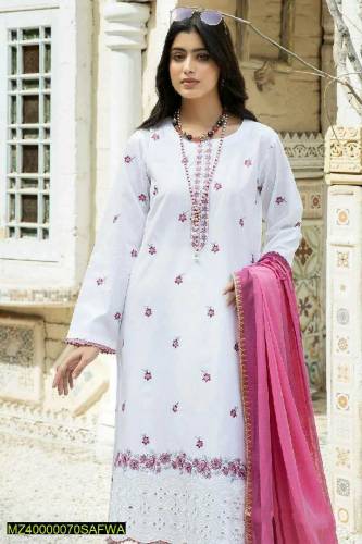  Fabric: Lawn Premium White Embroidery Front