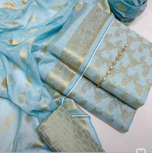3 pic suit embroide unstich
