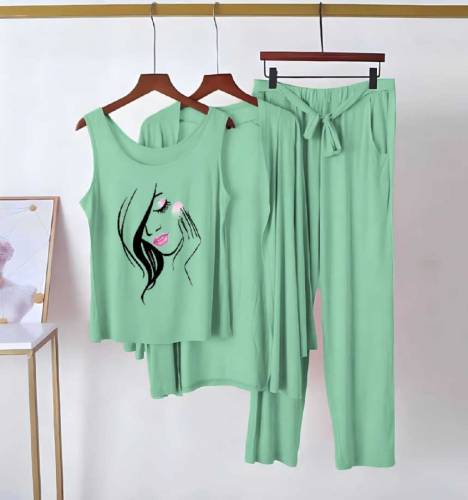3 piece night suits 