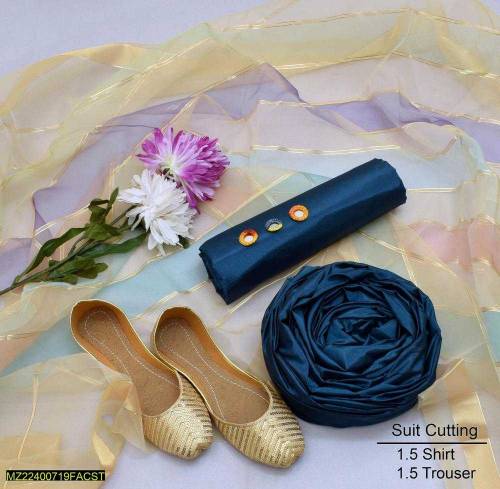 3 Pcs Women's Unstitched Katan free khusaa