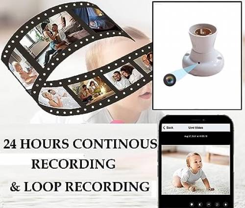 WiFi Bulb Holder Camera for Home Office