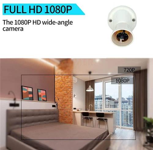 WiFi Bulb Holder Camera for Home Office