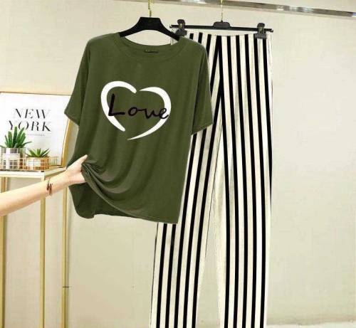 2 Pc Stitched Sleepwear For Women 