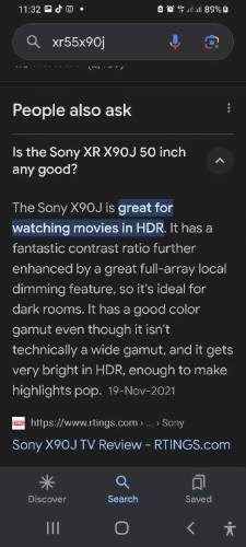 sony led Google TV 55 inch XR55X90J