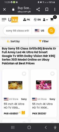 sony led Google TV 55 inch XR55X90J