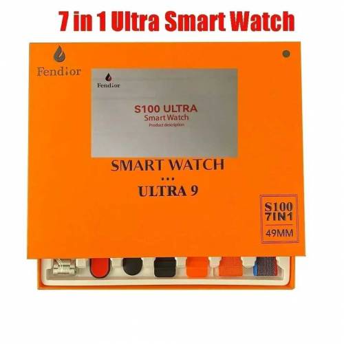 7 in 1 Ultra Smart Watch 2.02 infinity Display 7 strap watch 