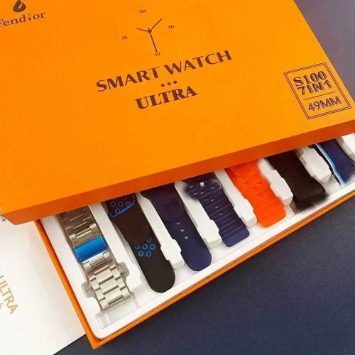 7 in 1 Ultra Smart Watch 2.02 infinity Display 7 strap watch 