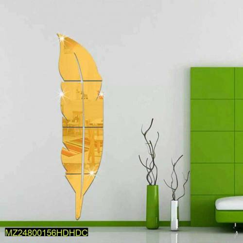Leaf Shaped Wall Mirror, Golden