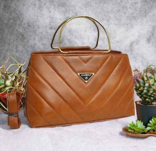 Leather Plain Hand Bag