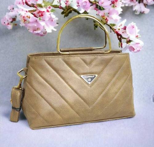 Leather Plain Hand Bag
